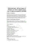 NIH Stroke Scale &lpar;NIHSS&rpar; Certification Test Answer Key &lpar;Groups A-F&rpar;