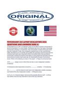 PSYCHOLOGY 255 LATEST EVALUATION 2026 QUESTIONS AND ANSWERS SURE