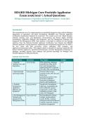 MDARD Michigan Core Pesticide Applicator Exam 2026&sol;2027 &ndash; Michigan Department of Agriculture and Rural Development &ndash; Actual Questions & Answers for Aspiring Pesticide Applicators