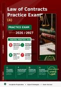 Law of Contracts Practice Exam &lpar;4&rpar;&NewLine;Verified Exam Questions and Answers Latest Update 2026&sol;2027