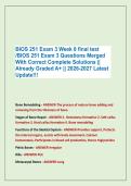 BIOS 251 Exam 3 Week 8 final test &NewLine;&sol;BIOS 251 Exam 3 Questions Merged &NewLine;With Correct Complete Solutions &vert;&vert; &NewLine;Already Graded A&plus; &vert;&vert; 2026-2027 Latest &NewLine;Update&excl;&excl;&excl;