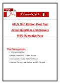 ATLS 10th Edition Post Test Actual Questions and Answers