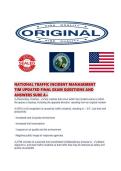 NATIONAL TRAFFIC INCIDENT MANAGEMENT TIM UPDATED FINAL EXAM QUESTIONS AND ANSWER