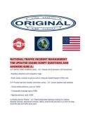 NATIONAL TRAFFIC INCIDENT MANAGEMENT TIM UPDATED EXAMS SCRIPT QUESTIONS AND ANSWERS SURE A&period;pdf&NewLine;&NewLine;