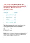 APEA 3P Exam Complete Study Guide &ndash; 186 Questions&comma; Multiple Choice&comma; & Full Rationales &lpar;NP Board Review&rpar;&comma; 100&percnt; Guaranteed Pass &vert;&vert; Complete A&plus; Guide