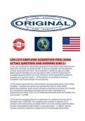 CON 2370 SIMPLIFIED ACQUISITION FINAL EXAM ACTUAL QUESTIONS AND ANSWERS SURE