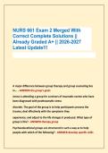 NURS 661 Exam 2 Merged With &NewLine;Correct Complete Solutions &vert;&vert; &NewLine;Already Graded A&plus; &vert;&vert; 2026-2027 &NewLine;Latest Update&excl;&excl;&excl;