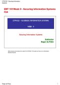 ENT 101 Week 9 - Securing Information Systems F24 100 &percnt; correct & verified 2026 update Toronto Metropolitan University
