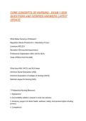 CORE CONCEPTS OF NURSING - EXAM 1 2026 QUESTIONS AND VERIFIED ANSWERS LATEST UPDATE