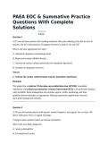 PAEA EOC & Summative Practice Questions With Complete Solutions