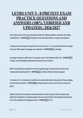 LETRS UNIT 5 - 8 PRETEST EXAM PRACTICE QUESTIONS AND ANSWERS &lpar;100&percnt; VERIFIED AND UPDATED&rpar; &vert; 2026&sol;2027