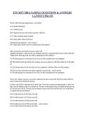 ETS MFT MBA SAMPLE QUESTIONS & ANSWERS LATEST UPDATE