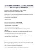 ETSU NRSE 2350 FINAL EXAM QUESTIONS WITH CORRECT ANSWERS