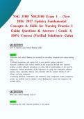 NSG 3100&sol; NSG3100 Exam 1 &ndash; &lpar;New 2026&sol; 2027 Update&rpar; Fundamental Concepts & Skills for Nursing Practice I Guide&vert; Questions & Answers &vert; Grade A&vert; 100&percnt; Correct &lpar;Verified Solutions&rpar;- Galen