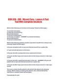 BSN 206 - ISB - Wound Care - Lesson 4 Post Test With Complete Solutions