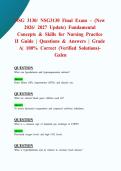 NSG 3130&sol; NSG3130 Final Exam &ndash; &lpar;New 2026&sol; 2027 Update&rpar; Fundamental Concepts & Skills for Nursing Practice II Guide &vert; Questions & Answers &vert; Grade A&vert; 100&percnt; Correct &lpar;Verified Solutions&rpar;- Galen