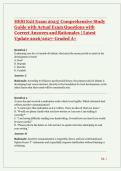 HESI Exit Exam 2023&vert; Comprehensive Study Guide with Actual Exam Questions with Correct Answers and Rationales &vert; Latest Update 2026&sol;2027- Graded A&plus;