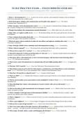 TCOLE PRACTICE EXAM &mdash; TELECOMMUNICATOR 1013