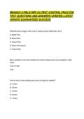 BRANCH 2 FIELD REP-CA PEST CONTROL PRACTICE TEST QUESTIONS AND ANSWERS VERIFIED LATEST UPDATE GUARANTEED SUCCESS