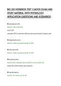 BIO 253 HONDROS TEST 3 MOCK EXAM AND&NewLine;STUDY MATERIAL WITH PHYSIOLOGY&NewLine;APPLICATION QUESTIONS AND SCENARIOS