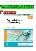 TEST BANK FOR Foundations and Adult Health Nursing 9th Edition by Kim Cooper&comma; Kelly Gosnel ISBN&colon; 978-0323812054 COMPLETE GUIDE ALL CHAPTERS COVERED WITH RATIONALES 100&percnt; VERIFIED A&plus; GRADE ASSURED&excl;&excl;&excl;&excl;&excl;NEW LATEST UPDATE&excl;&excl;&excl;&excl;&excl;&NewLine;