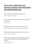 BIO 253 QUIZ 11 QUESTION SET WITH&NewLine;RATIONALES AND BODY SYSTEM INTEGRATION&NewLine;AND FUNCTION REVIEW 2026