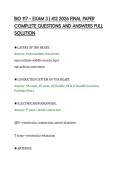 BIO 117 &ndash; EXAM 3 &vert; 412 2026 FINAL PAPER&NewLine;COMPLETE QUESTIONS AND ANSWERS FULL&NewLine;SOLUTION&NewLine;