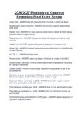 2026&sol;2027 Engineering Graphics&NewLine;Essentials Final Exam Review