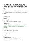 BIO 1201 EXAM 6 2026 EXAM SCRIPT TEST&NewLine;PAPER QUESTIONS AND SOLUTIONS GRADED&NewLine;A&plus;