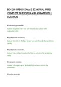 BIO 1201 GREGG EXAM 2 2026 FINAL PAPER&NewLine;COMPLETE QUESTIONS AND ANSWERS FULL&NewLine;SOLUTION