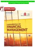Test Bank - Fundamentals of Financial Management&comma; 16th Edition &lpar;Brigham&comma; 2022&rpar;&comma; Chapters 1-21 &vert; All Chapters Covered&NewLine;