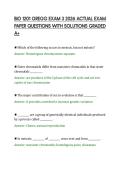 BIO 1201 GREGG EXAM 3 2026 ACTUAL EXAM&NewLine;PAPER QUESTIONS WITH SOLUTIONS GRADED&NewLine;A&plus;&NewLine;