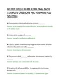 BIO 1201 GREGG EXAM 3 2026 FINAL PAPER&NewLine;COMPLETE QUESTIONS AND ANSWERS FULL&NewLine;SOLUTION&NewLine;
