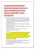 Louisiana Dental Jurisprudence &NewLine;Examination Questions And Correct &NewLine;Answers &lpar;Verified Answers&rpar; Plus &NewLine;Rationales 2026 Q&A &vert; Instant &NewLine;Download Pdf 