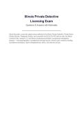 Illinois Private Detective Licensing Exam&NewLine;Questions & Answers with Rationales&NewLine;