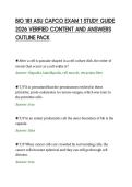 BIO 181 ASU CAPCO EXAM 1 STUDY GUIDE&NewLine;2026 VERIFIED CONTENT AND ANSWERS&NewLine;OUTLINE PACK