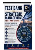TEST BANK FOR STRATEGIC MANAGEMENT TEXT AND CASES 12TH EDITION BY DESS&comma; McNAMARA&comma; EISNER&comma; AND SAUERWALD McGRAW-HILL&period;pdf&NewLine;&NewLine;