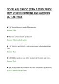 BIO 181 ASU CAPCO EXAM 2 STUDY GUIDE&NewLine;2026 VERIFIED CONTENT AND ANSWERS&NewLine;OUTLINE PACK