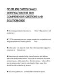 BIO 181 ASU CAPCO EXAM 3&NewLine;CERTIFICATION TEST 2026&NewLine;COMPREHENSIVE QUESTIONS AND&NewLine;SOLUTION GUIDE&NewLine;