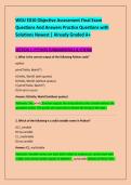 WGU E010 Objective Assessment Final Exam &NewLine;Questions And Answers Practice Questions with &NewLine;Solutions Newest &vert; Already Graded A&plus; 