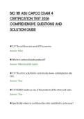 BIO 181 ASU CAPCO EXAM 4&NewLine;CERTIFICATION TEST 2026&NewLine;COMPREHENSIVE QUESTIONS AND&NewLine;SOLUTION GUIDE&NewLine;