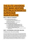 S-TIER&colon; Western Australia Nominated Supervisor Qualification - Elite Test Bank & Statutory Guide &lpar;2026&sol;2027 Updated&rpar;