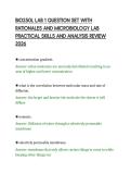 BIO250L LAB 1 QUESTION SET WITH&NewLine;RATIONALES AND MICROBIOLOGY LAB&NewLine;PRACTICAL SKILLS AND ANALYSIS REVIEW&NewLine;2026