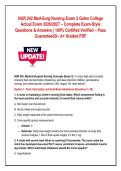 NUR 242 Med-Surg Nursing Exam 2 Galen College&NewLine;Actual Exam 2026&sol;2027 &ndash; Complete Exam-Style&NewLine;Questions & Answers &vert; 100&percnt; Certified Verified &ndash; Pass&NewLine;GuaranteedD&ndash; A&plus; Graded&period;PDF&NewLine;