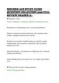BIOCHEM ACS STUDY GUIDE&NewLine;QUESTION COLLECTION 2026 FULL&NewLine;REVIEW GRADED A&plus;&NewLine;