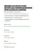BIOCHEM ACS STUDY GUIDE&NewLine;REVIEW 2026 VERIFIED QUESTIONS&NewLine;WITH ACCURATE ANSWERS&NewLine;