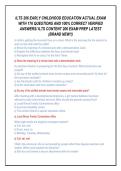ILTS 206 EARLY CHILDHOOD EDUCATION ACTUAL EXAM&NewLine;WITH 176 QUESTIONS AND 100&percnt; CORRECT VERIFIED&NewLine;ANSWERS&sol; ILTS CONTENT 206 EXAM PREP LATEST&NewLine;&lpar;BRAND NEW&excl;&excl;&rpar;