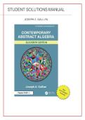 Student Solutions Manual for Gallian's Contemporary Abstract Algebra 11th Edition &ndash; Gallian all chapter Included&NewLine;