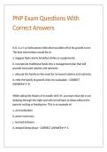 PNP Exam Questions With Correct Answers