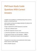 PNP Exam Study Guide Questions With Correct Answers&period;